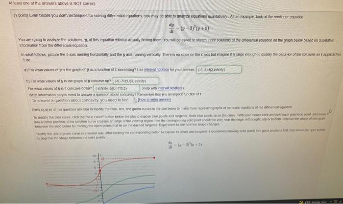 At Least One Of The Answers Above Is Not Correct Poml Even Before You Learn Techniques For Solving Differential Equati 1