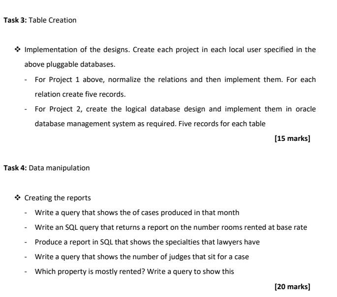 Project 1 Case Management The High Court Is Government Department And Wants To Create A Case Management System And The 4
