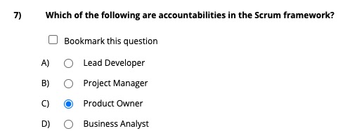 Which Of The Following Are Accountabilities In The Scrum Framework