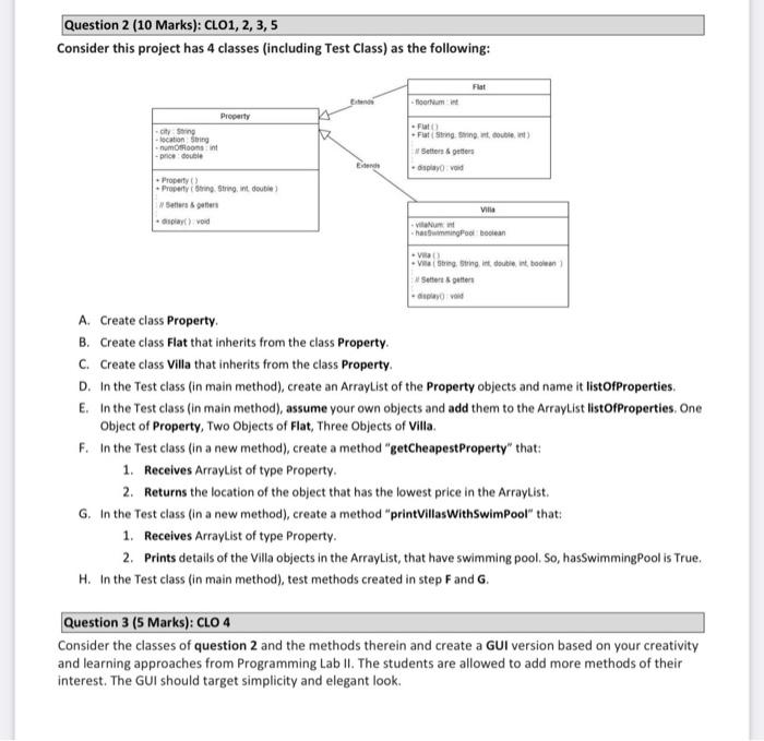 Question 3 5 Marks Clo 4 Consider The Classes Of Question 2 And The Methods Therein And Create A Gui Version Based On 2