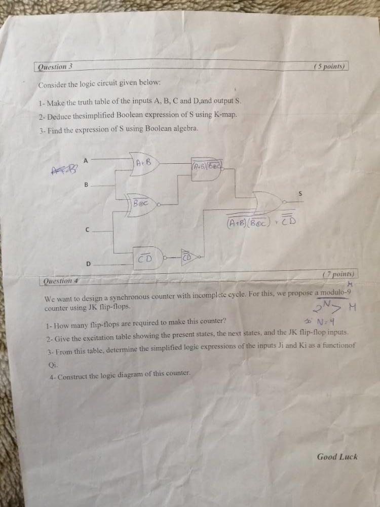 Please Solve Question 3 1