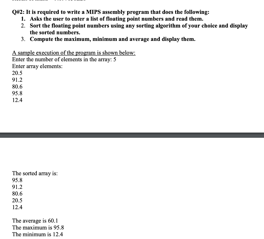Don T Copy Someone S Work Reaaad The Question Carefully Use Mips Assembly To Solve It Use Mips With The Version Wher 1