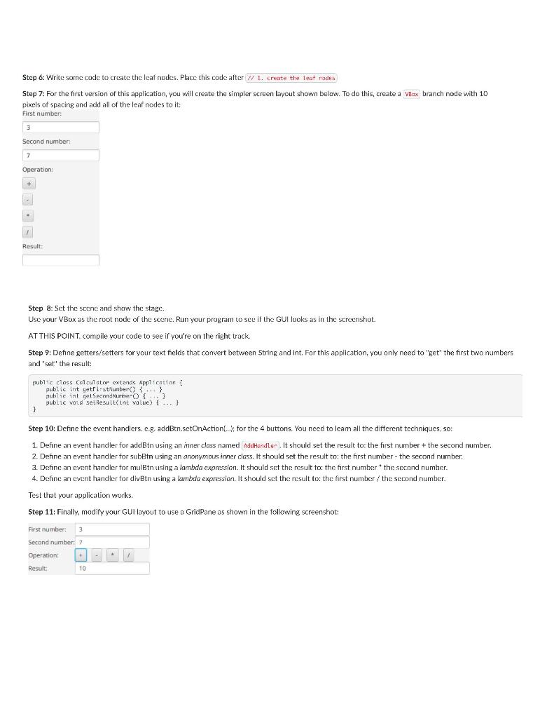 Make A Simple Calculator Application With Two Main Classes 1 Calculator Nbsp 2 Login Form Instructions Are Given Be 2