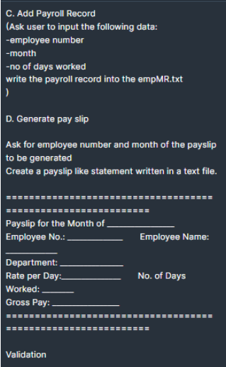 Write A Program That Will Perform The Following A Display Employee List Retrieve Records From Emplist Txt Store It I 2