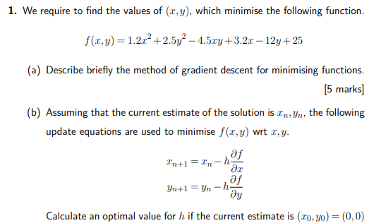 Computational Engineering Numerical Analysis Root Optimisation Minimisation 1