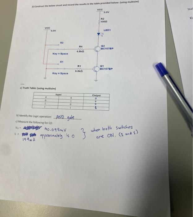 Student Id And Name 1 Hardware Construct The Following Half Wave Rectifier Circuit And Answer The Following Contider 2