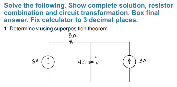 Solve The Following Show Complete Solution Resistor Combination And Circuit Transformation Box Final Answer Fix Calc 1