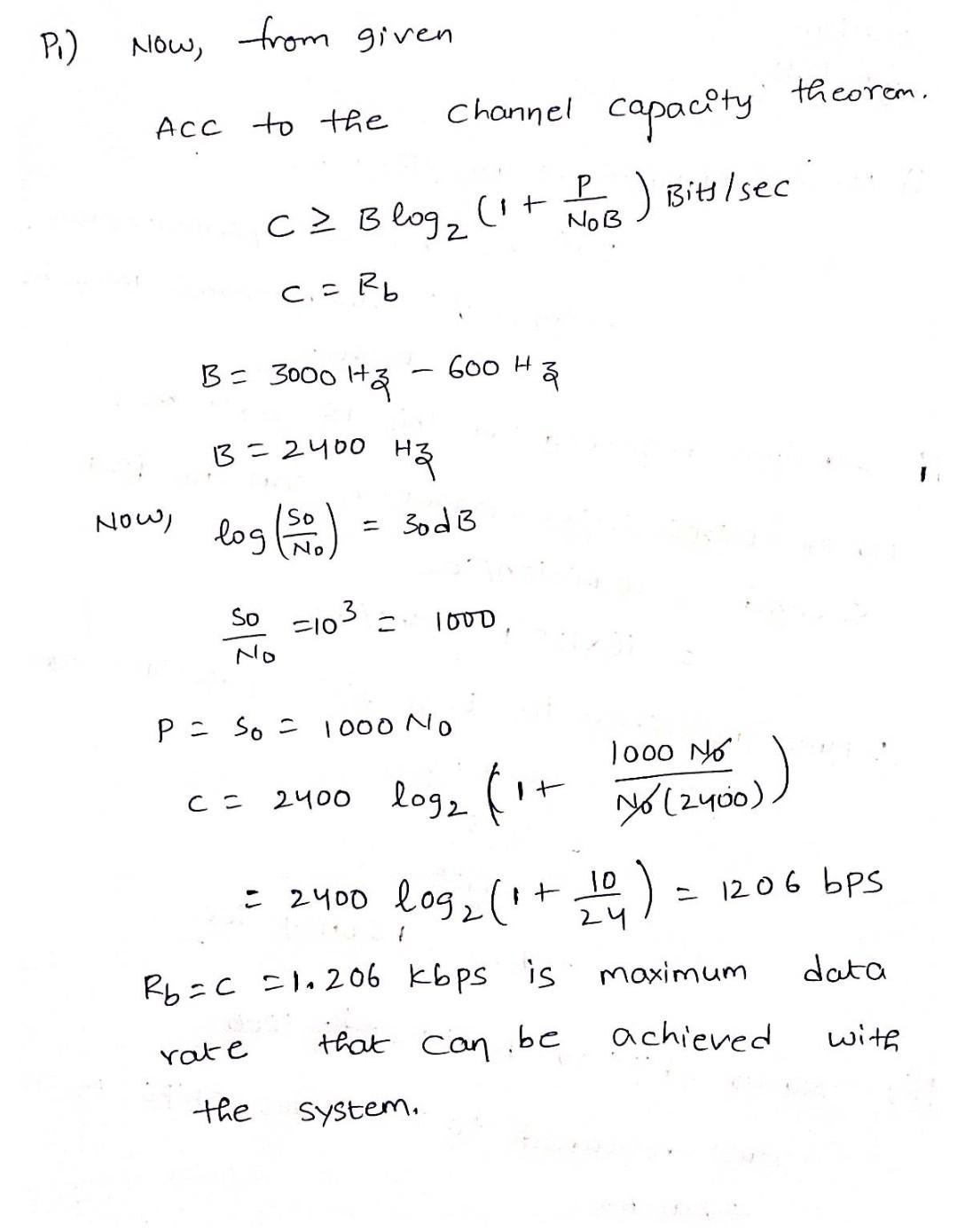 P1 A Standard Wired Telephone Circuit Has A Usable Frequency Range Extending From 600 Hz To 3000 Hz With A Signal To No 2