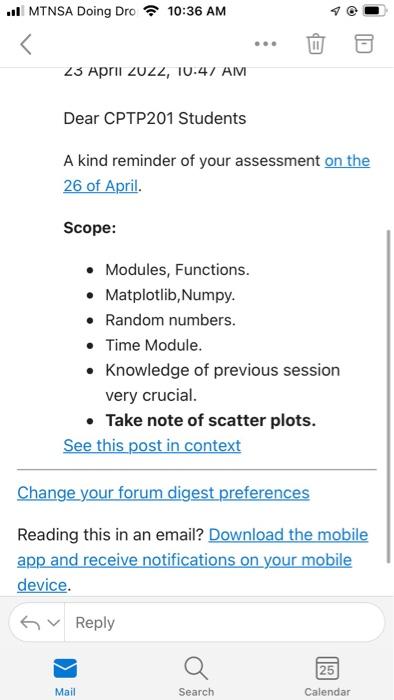 Mtnsa Doing Dro 10 36 Am 23 April 2022 10 47 Am Dear Cptp201 Students A Kind Reminder Of Your Assessment On The 26 1