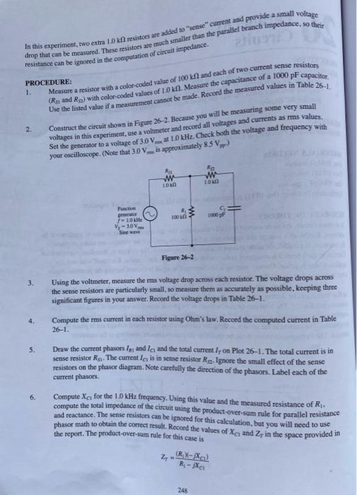 26 Parallel Rc Circuits Objectives 1 2 After Performing This Experiment You Will Be Able To Measure The Current Pha 2