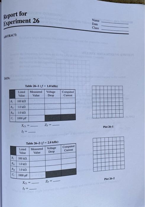 26 Parallel Rc Circuits Objectives 1 2 After Performing This Experiment You Will Be Able To Measure The Current Pha 4