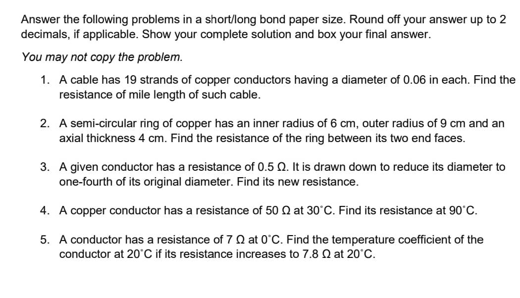 Answer The Following Problems In A Short Long Bond Paper Size Round Off Your Answer Up To 2 Decimals If Applicable Sh 1