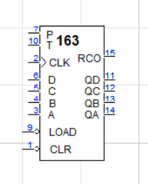 Make 2 Kinds Of Register Using 74163 And Save As Library In Logic Works 1 Address Register 12 Bit Clr Make Zero 1