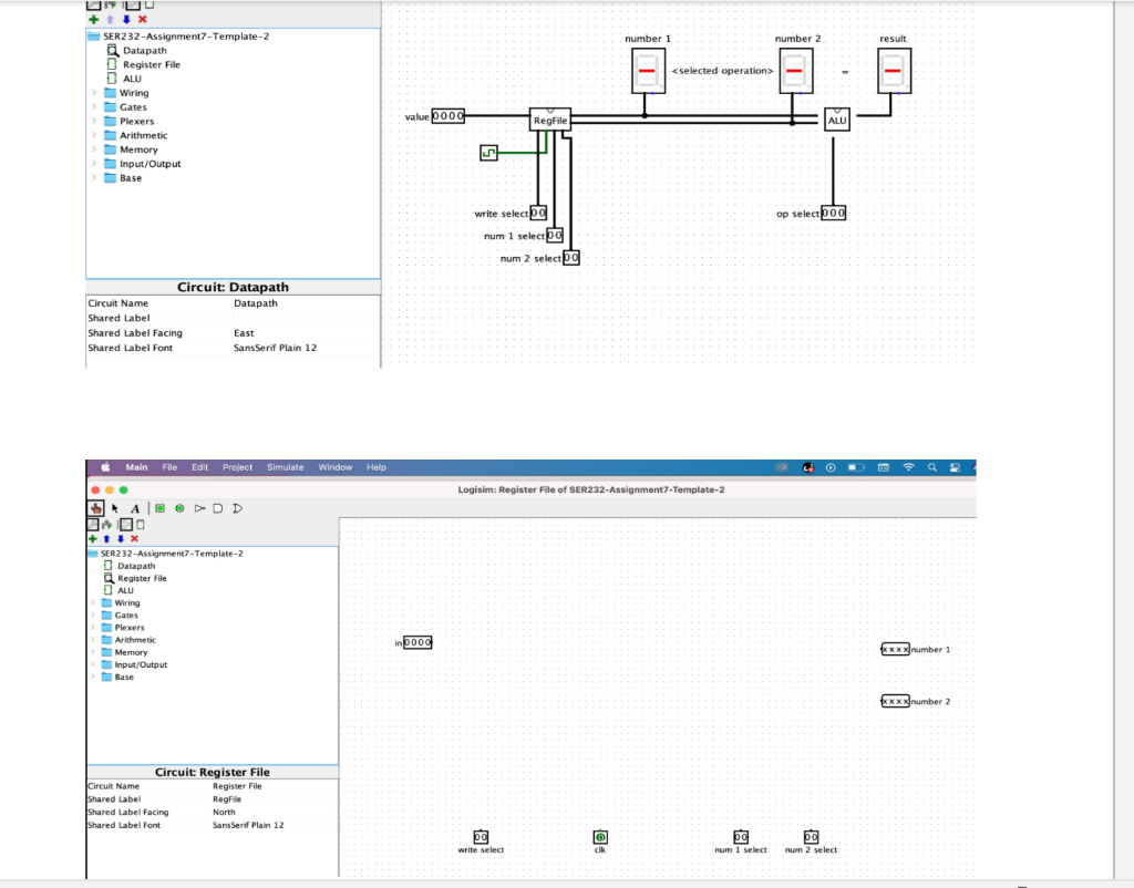 Ser232 Assignment 7 10 Points This Assignment Covers The Datapath Components Register File And Alu You Are Suppose 1