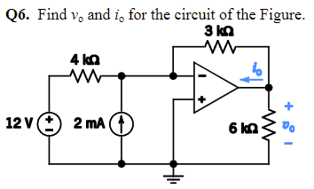 Q6 Find V And I For The Circuit Of The Figure 3 Ka 4 Kg W 12v 2 Ma 6 Km Ww Do 1