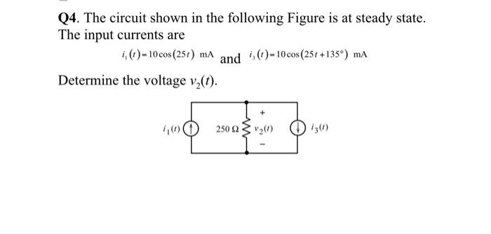 Q1 The Input To A Linear Circuit Is The Voltage The Output Is The Voltage The Transfer Function Of The Circuit Is 4