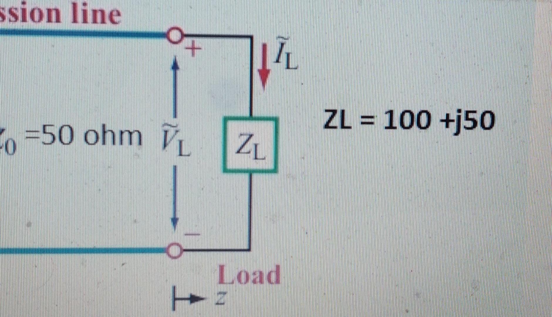 Question Lompletion Status Question 5 For The Transsmision Line Below Find The Average Incident Power Pi And The Averag 4