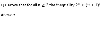 09 Prove That For All N 2 The Inequality 2n N 1 Answer 1
