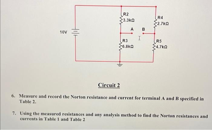 Lab 9 Norton S Equivalent Circuit Lab Summary The Purpose Of This Experiment Is To Determine The Norton Equivalent Circ 3