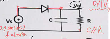 Electronic Circuit Design1 Plz Solution The Figure Shows A Half Wave Rectification Circuit The Input Voltage Is Vs 3 7 1