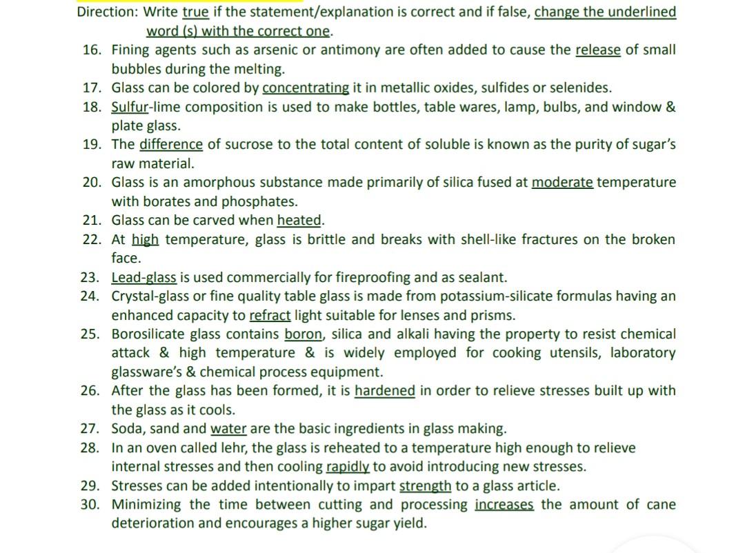 1 What Is The Difference Between Mechanical And Chemical Processes Under Preliminary Processing 2 How Would You Descr 2
