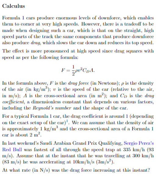 Calculus Formula 1 Cars Produce Enormous Levels Of Downforce Which Enables Them To Corner At Very High Speeds However 1