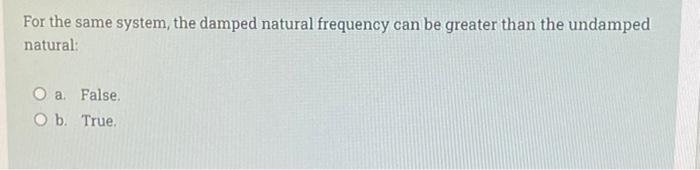 The Undamped Natural Frequency Is The Frequency Of The Harmonic Motion Response Of A Mass Spring System O A With Sinuso 2