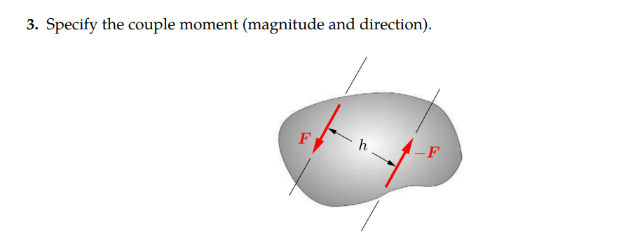 3 Specify The Couple Moment Magnitude And Direction F F 1