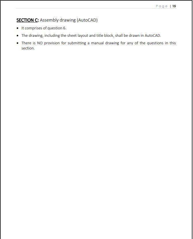 Page 14 Question 5 Draw The Necessary Orthographic Views To Describe The Object In Figure 25 The Drawing Shall Inclu 2