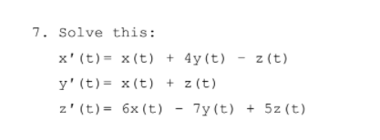 7 Solve This X T X T 4y T Z T Y T X T Z T Z T 6x T 7y T 5z T 1