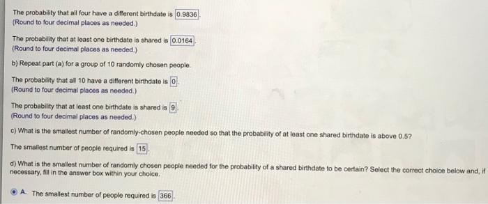 Assume Birthdays Are Equally Likely To Occur On Any Day Of The Year And Ignore February 29th Consider Only The Month A 2
