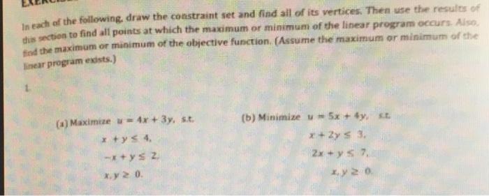 Coro 4 Would The Optimal Solution In 1b Change If The Constraint 2 Ils Added To The Linear Program Explain In Each 2