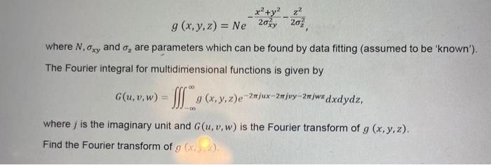 X Y2 Z2 G X Y Z Ne 202 203 Where N Oxy And O Are Parameters Which Can Be Found By Data Fitting Assumed To Be Kno 1