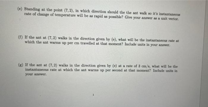 Some Questions On The Gradient 1 Suppose 2 V In The Temperature In C Of A Fiat Sheet Metal At Position X Y In C 4