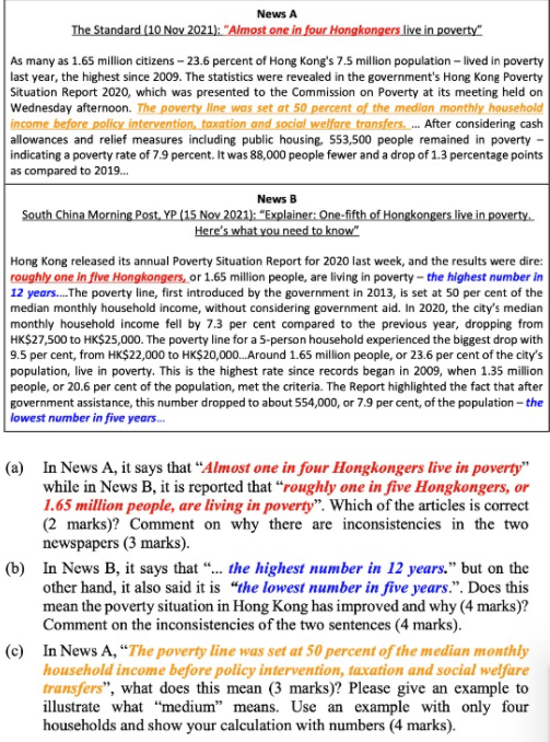 News A The Standard 10 Nov 2021 Almost One In Four Hongkongers Live In Poverty As Many As 1 65 Million Citizens 2 1