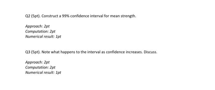 Exercise 1 15pt You Re A Civil Engineer Testing The Compressive Strength Of Concrete To Be Used In Bridge Constructi 3