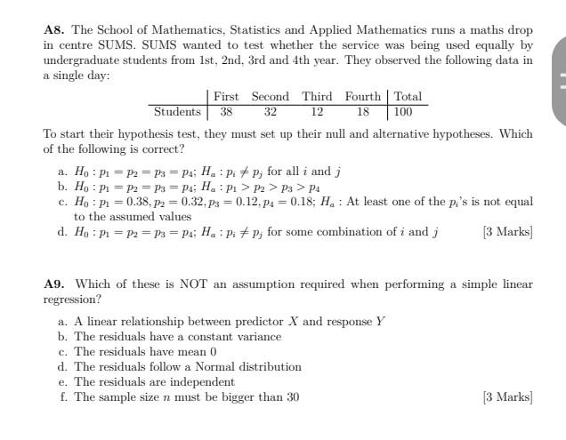 A10 The Following Two Sample T Test Compares The Weekly Hours Spent Studying Between Independent Samples Of Students Wh 2