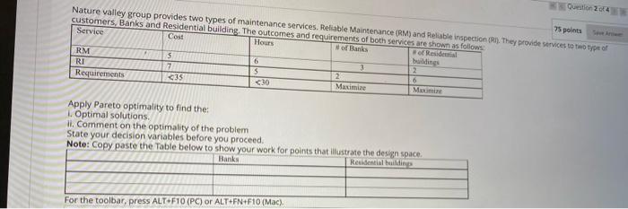 Question 24 Nature Valley Group Provides Two Types Of Maintenance Services Reliable Maintenance Rm And Reliable Inspe 1