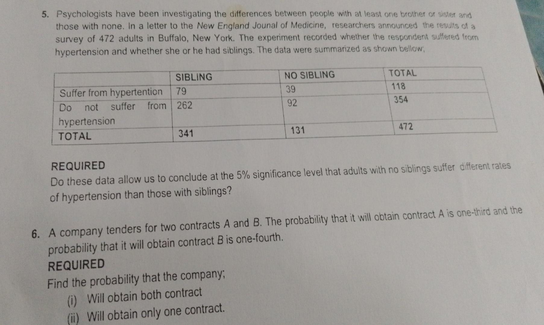 5 Psychologists Have Been Investigating The Differences Between People With At Least One Brother Or Sister And Those Wi 1