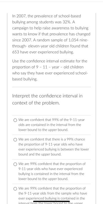 In 2007 The Prevalence Of School Based Bullying Among Students Was 32 A Campaign To Help Raise Awareness To Bullying 1
