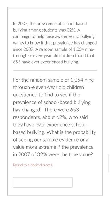 In 2007 The Prevalence Of School Based Bullying Among Students Was 32 A Campaign To Help Raise Awareness To Bullying 1