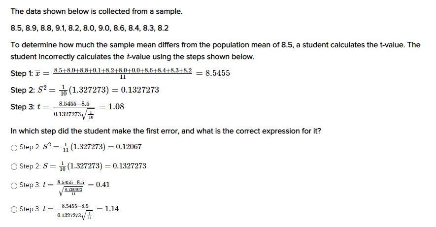 The Data Shown Below Is Collected From A Sample 8 5 8 9 8 8 9 1 8 2 8 0 9 0 8 6 8 4 8 3 8 2 To Determine How 1