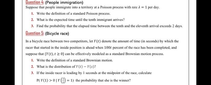 Question I The Random Telegraph Signal Process Let N T T 0 Denote A Poisson Process With Rate 2 And Let Xbe Inde 3