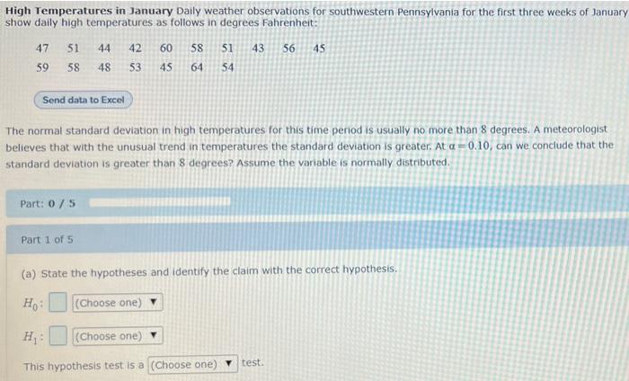 High Temperatures In January Daily Weather Observations For Southwestern Pennsylvania For The First Three Weeks Of Janua 1