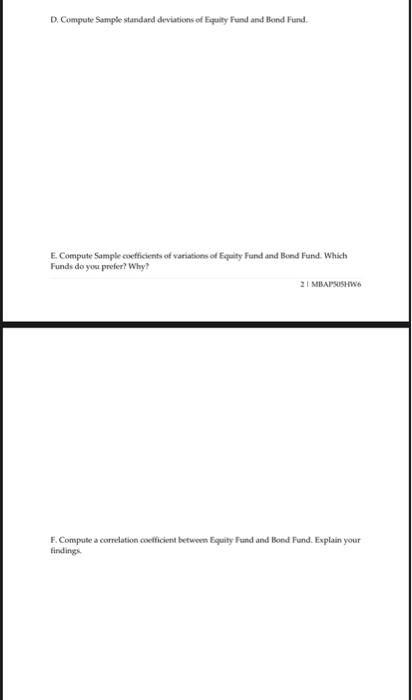 Mbaps Foundations Of Quantitative Methods Homework 1 Name 10 Pointsi Table 1 Blumes A County S Equity And Fonds Year E 3