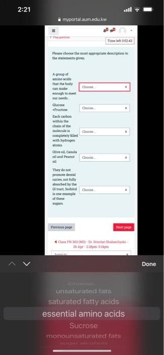 2 21 Myportal Aum Edu Kw Timelett0524 Please Choose The Most Appropriate Description To The Statements Given A Group O 1