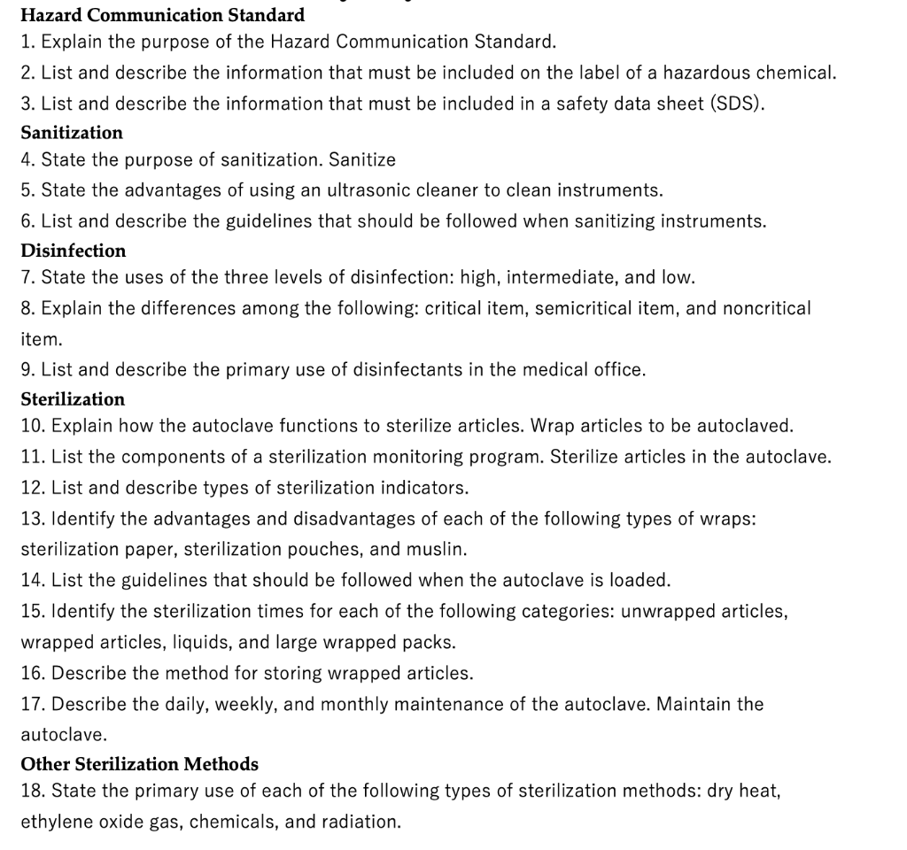 Hazard Communication Standard 1 Explain The Purpose Of The Hazard Communication Standard 2 List And Describe The Info 1