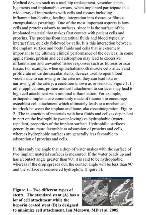 Medical Devices Such As A Total Hip Replacement Vascular Stents Ligaments And Implantable Sensors When Implanted Part 1