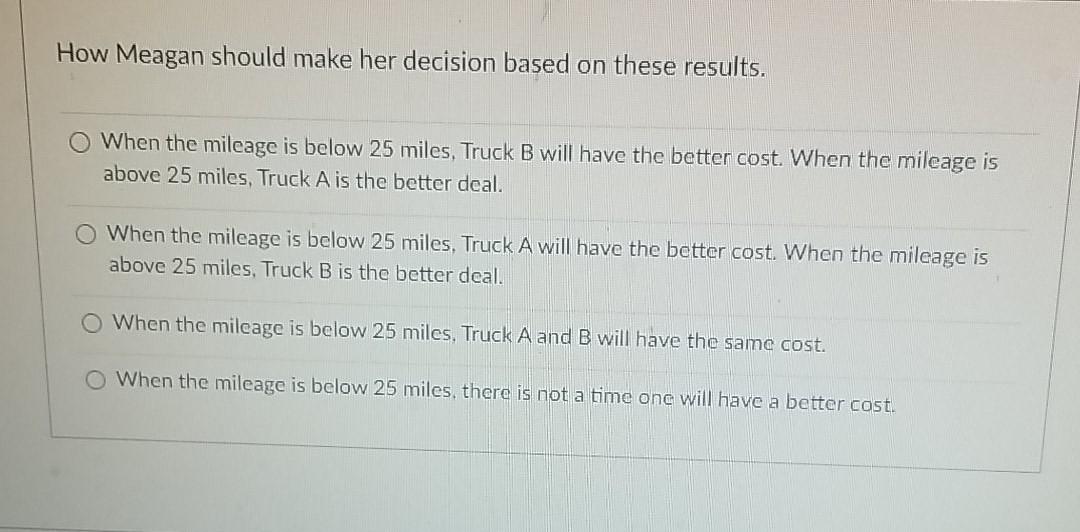 Meagan Will Be Using A Moving Truck To Move Her Belongings To Another Location She Is Trying To Decide Whether To Rent 4