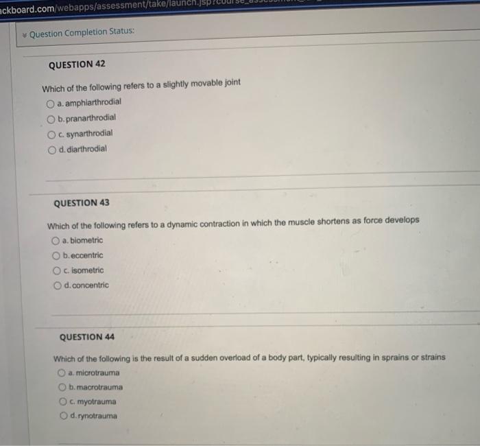 Ackboard Com Webapps Assessment Take Launch Jsp Question Completion Status Question 42 Which Of The Following Refers To 1